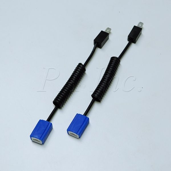 

pa led 2x wire harness h1 h3 headlight plug-n-play socket with plug