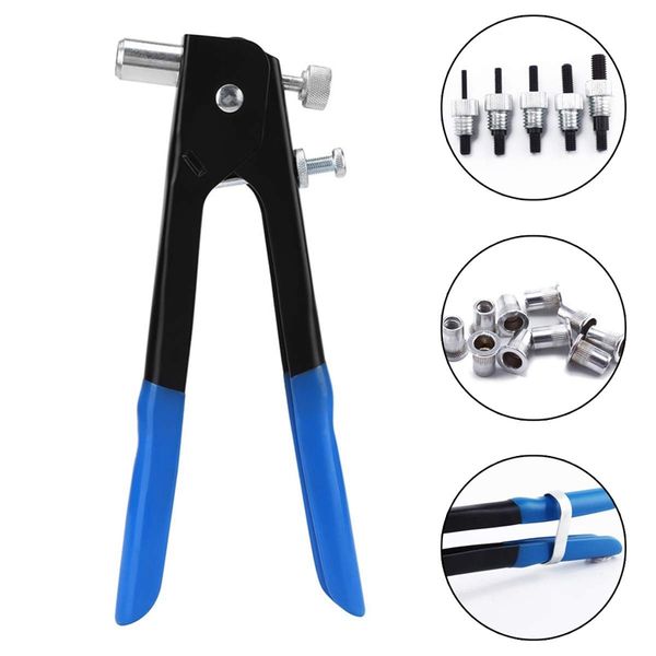 Freeshipping M3-M8 Porcas de Rebite Cego Rosca Inserção E Rebite Guntool Rivnut Nutsert Riveting Kit Ferramenta