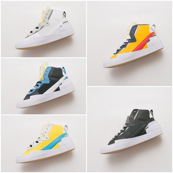 

2019 est blazer mid high leisure sports basketball shoes sacai white black legend blue with the dunk snow beach running shoes