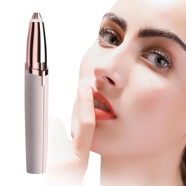 

electric shape lipstick eyebrow hair remover mini electric eyebrow trimmer painless eye brow razor shaver portable epilator pen