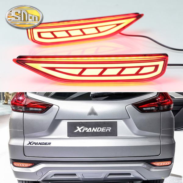 

2pcs for mitsubishi xpander 2017 2018 sncn multi-function car led rear fog lamp bumper light auto bulb brake light reflector