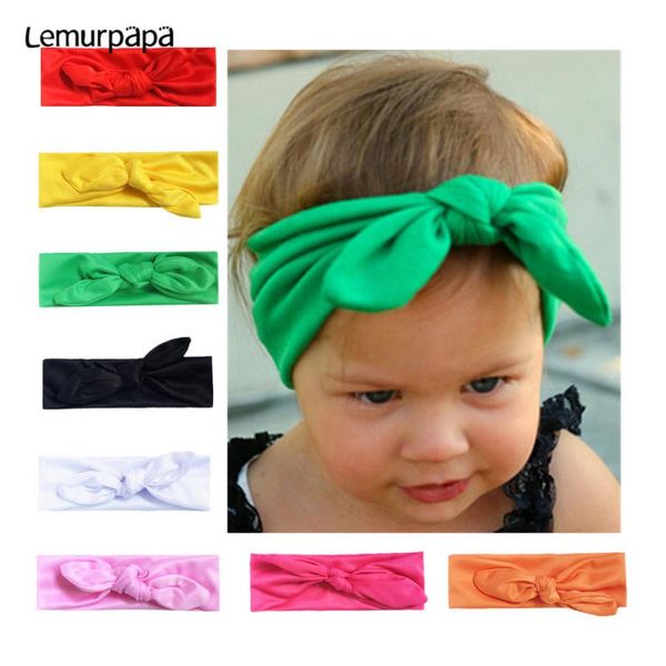 

hair accessories baby girl headband ears cute born headbands turban knotted headwrap bandage bows, Slivery;white