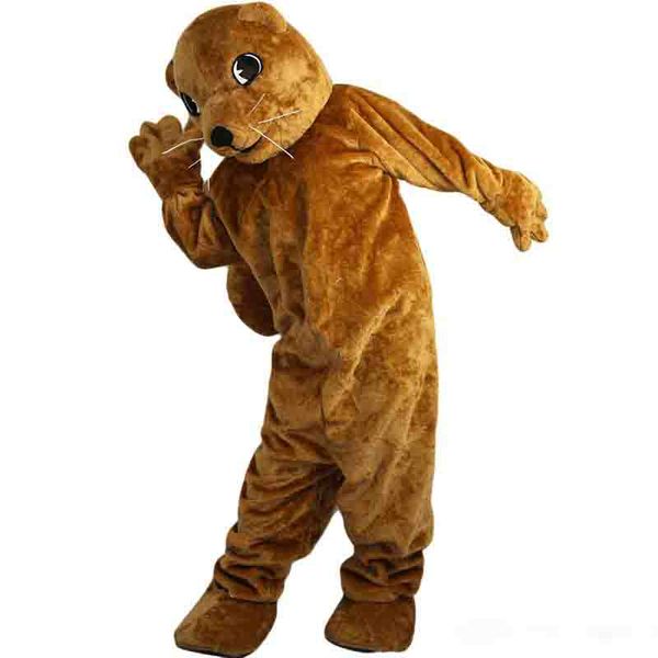 

New brown groundhog gopher ma cot co tume for adult circu chri tma halloween outfit fancy dre uit hipping