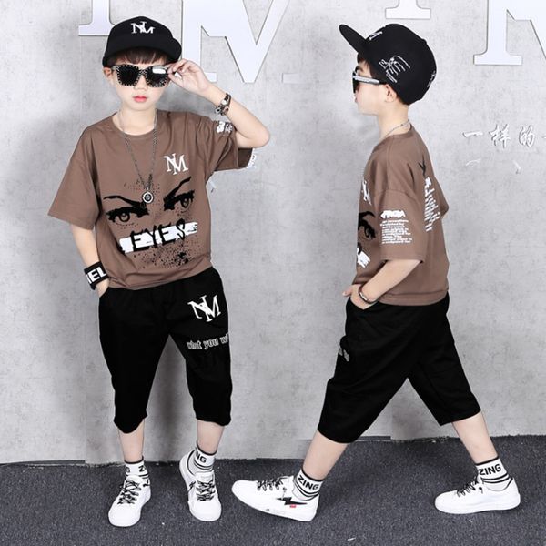 

baby boys summer clothing sports sets cartoon t shirt+short pants 2pcs suits boys tarcksuit clothes 4 5 6 7 8 10 11 13 15 years, White