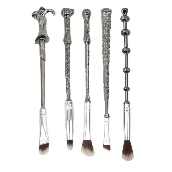 

5шт/набор кистей для макияжа набор металлической щетки палочки мастер магии тени для век подводка для глаз смешивать карандаш для губ кисти