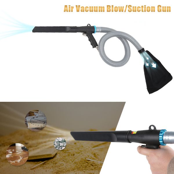 

2 in 1 dual function air vacuum blow gun pneumatic air suction blow gun dust cleaner kit