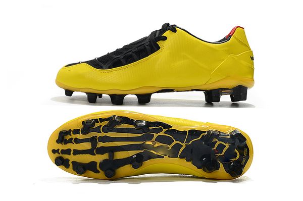 

new arrival mens total 90 laser i se fg football shoes black yellow athletic fashion soccer cleats fast shipping size 35-45