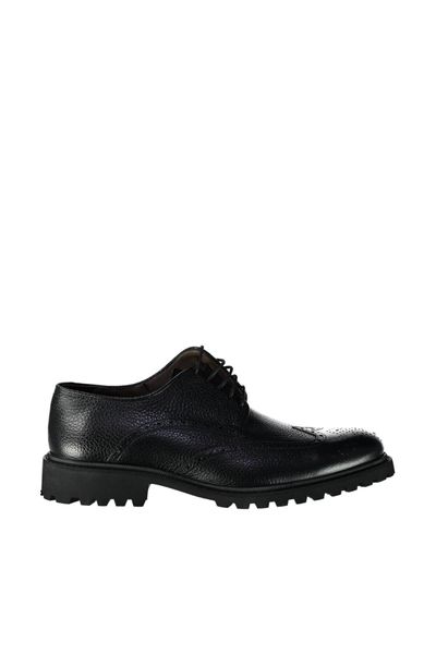 

derimod genuine leather black men 's classic shoes
