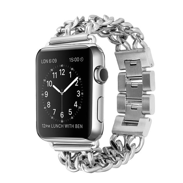 

нержавеющая сталь ремешок 38мм 42мм для apple смотреть band 4 3 2 1 металлической цепью с помощью смарт-ремень iwatch 5 40мм 44 мм аксессуар, Black;brown