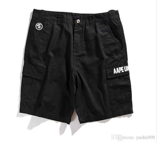 

новые мужские роскошные шорты дизайнерские полуботинки уличная мода широкое письмо инструмент хип-хоп пара высокое качество повседневные sho, White;black