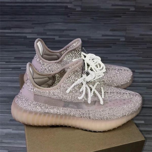 

2019 reflective lundmark antlia synth gid glow black static kanye west mens designers shoes womens clay true form hyperspace bred with box