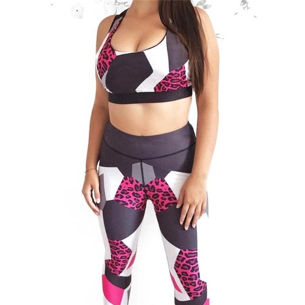 

4-needle 6- yoga pants for women thread digital leopard print hips push-up high elasticity high waist leggings sportowe leginsy, White;red