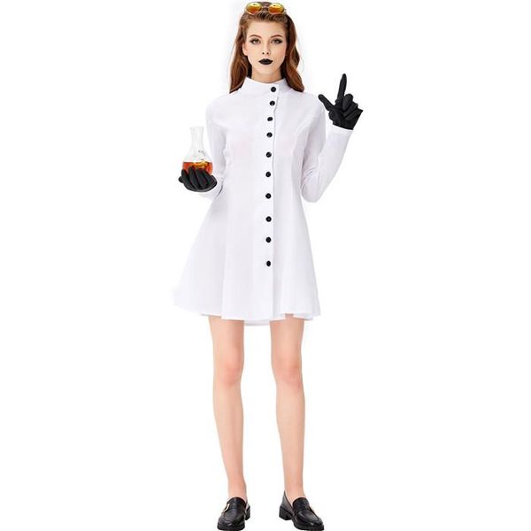 

тема костюм женский scientist косплей профессиональный halloween женский одежда фестиваль сексуальный стиль платья 3шт мода повседневная оде, Black;red