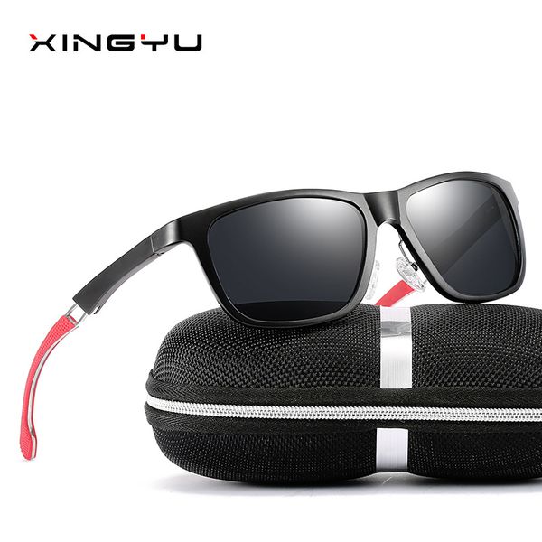 

xingyu classic square polarized men sunglasses brand design alloy men's driving sun glasses uv400 male eyeglasses mirror eyewear, White;black