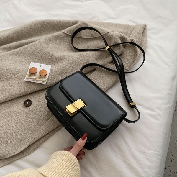 

2020 new ladies bag shoulder messenger bag fashion casual mobile phone women black small square