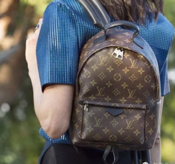 

Leather new palm pring backpack handbag bag bag