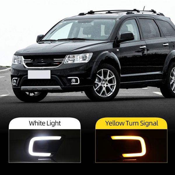 

1 set drl led daytime running light turn lamp waterproof decoration accessories for dodge journey 2014 2015 2016