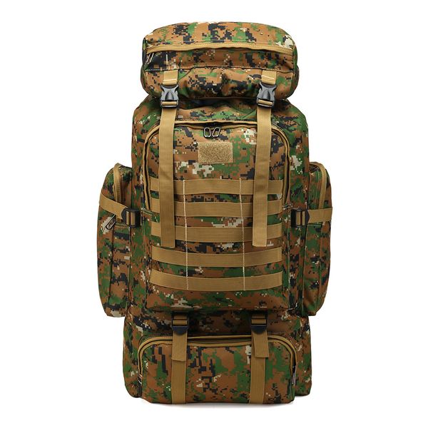 

80l waterproof camo tactical backpack military army hiking camping backpack travel rucksack outdoor sports climbing bag