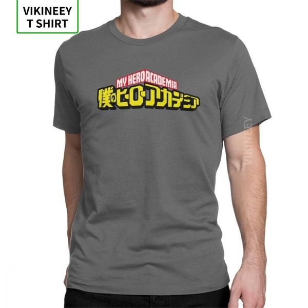 

my hero academia t-shirt мужчины с коротким рукавом новизна тройники o-образным вырезом 100% хлопок одежда белая тенниска ребят swag streetw, White;black