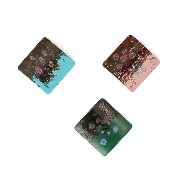 

individual paint korean fashion creative minority hand painting earrings earrings woman, Golden;silver