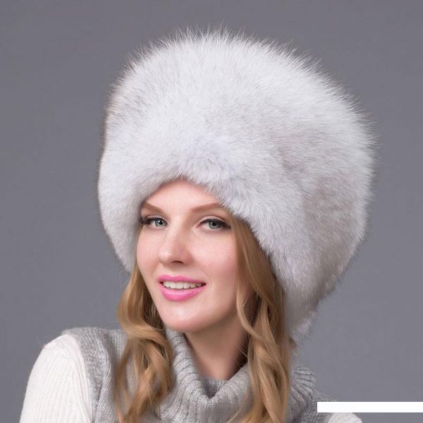 

2018 winter neutral fur hood caps real sheepskin hat raccoon fur hat female autumn winter russia outdoor hjl-02, Blue;gray