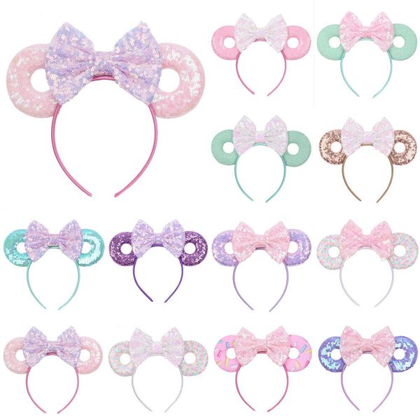 

girl kid hair hoop band donut mouse ears bow knot party accessories headband