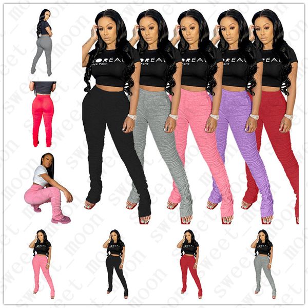 

модные женщины сплошной цвет брюки мода женские нижнее повседневный середины талией pleats брюки весна упругие талии пант с морщины одежда d, White