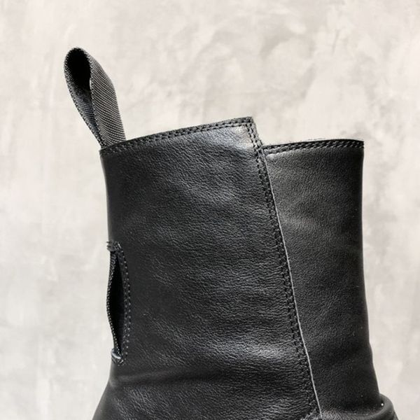 

leather black zipper military boots men street style winter platform sneakers stylish 2020 work&safety ankle boots