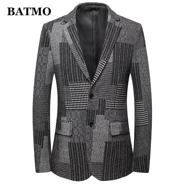 

batmo 2019 new arrival autumn wool jackets men,men's wool blazer,19822, White;black