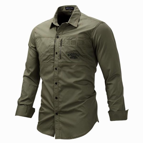 

рубашки qnpqyx новая мужская с длинным рукавом multi-карман cargo slim fit рубашки top quality хаки для мужчин h047, White;black
