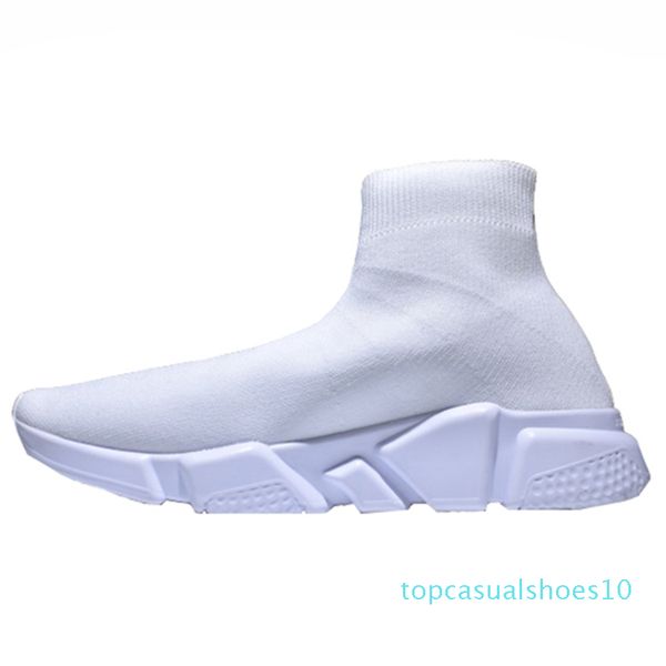 

top fashion 2020 ace luxury designer speed trainer sock женская мужская повседневная обувь черный желтый тройной белый плоские носки сапоги, Black