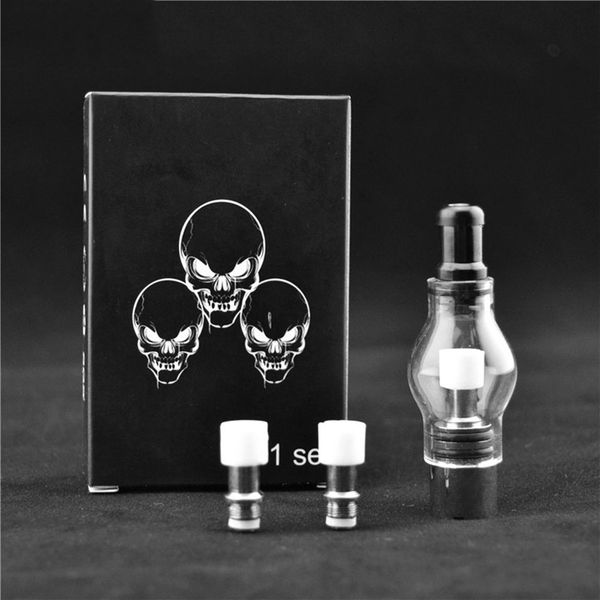 

Vape Glass Globe Луковица воска керамический распылитель бак испаритель комплект с 2 восковой головкой катушки для батареи Эго Evod сигареты