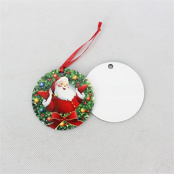 

sublimation christmas pendant festive party wooden heat transfer printing mdf ornaments decorations for diy lover a03