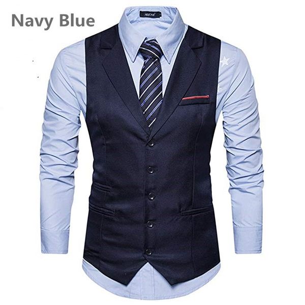 

2018 new arrival dress vests for men slim fit vests male waistcoat gilet homme casual sleeveless notched lapel business, Black;white