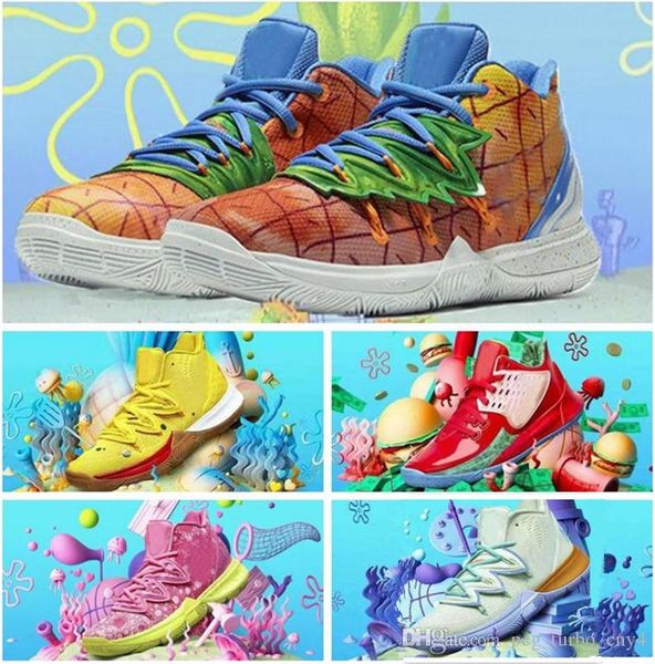 

new mens kyrie shoes tv pe basketball shoes 5 20th anniversary sponge x irving 5s v five luxury trainers sports sneakers 40-46