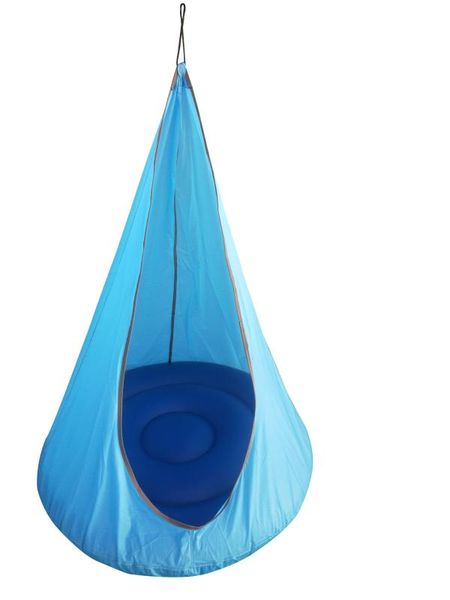 

inflatable hammock chair pod swings - child's hanging sensory seat nest indoor and outdoor use with air cushion for 2 kids