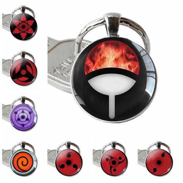 2019 Anime Naruto Keychain Uchiha Clan Badge Sasuke Itachi Kakashi Cosplay Sharingan Eyes Pendant Key Chain Men Keyring From Pingwang1 7839