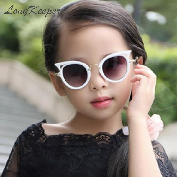 

longkeeper 2020 kids sunglasses girls brand cat eye children glasses uv400 lens baby sun glasses cute eyewear shades goggles mjdvs, Blue