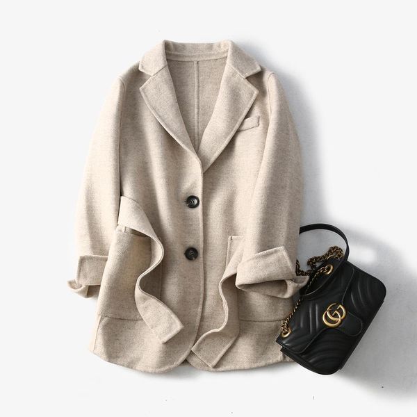 

2019 winter new arrival office lady coat overcoat woolen women hmr19067sep3, Black