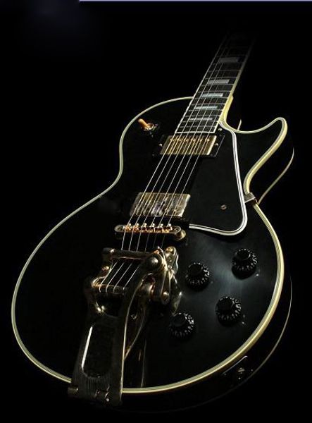 

china guitar custom shop 57 custom vos black es hollow jazz electric guitar bigs bridge gold hardware black speed knobs