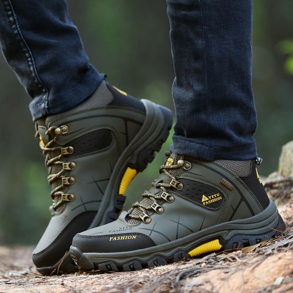 

2019 safety boots men cowboy indestructible shoes work boots steel toe shoes big size 47, Black