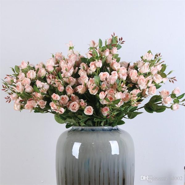 

single branch artificial flower rose fake flower simulation small rosess bud decorate supplies more color creative 7thc1