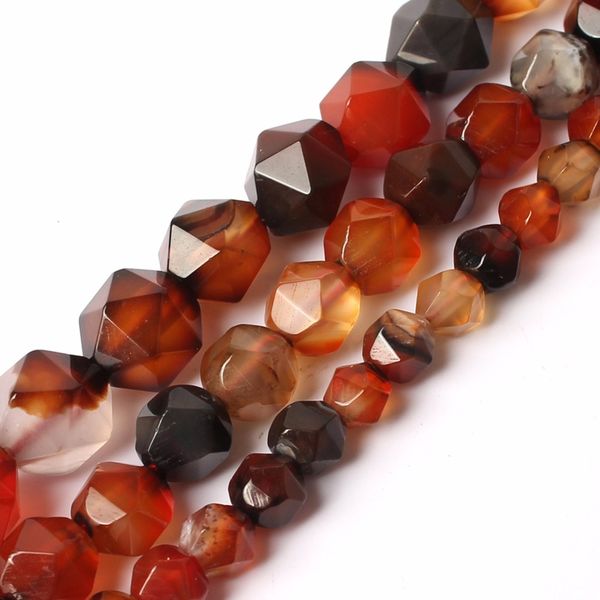 

faceted natural mixed coffee beads 15inches natural stone beads for jewelry making 6/8/10mm diy bracelet wholesale