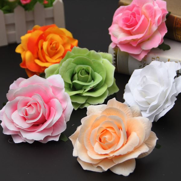 

lot 20pcs 10cm velvet rose artificial flower heads wedding birthday party table decoration wedding wall arch fake flowers flores