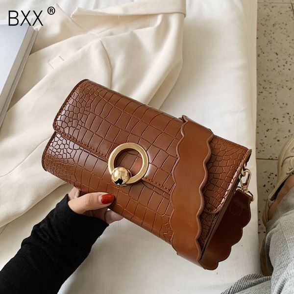 

bxx] crocodile pattern pu leather crossbody bags for women 2020 autumn shoulder handbags female travel cross body bag hn947