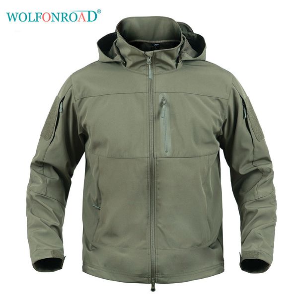 

wolfonroad men's jacket coat waterproof hiking jacket tactical climbing hunting outdoor clothing l-ply-16, Blue;black