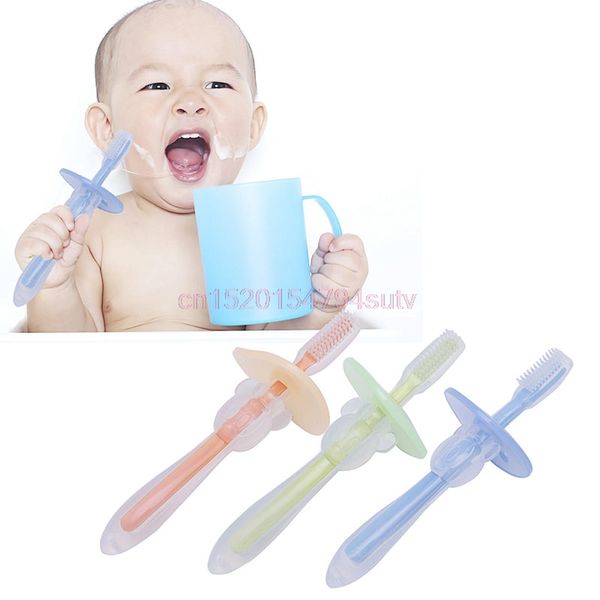 

baby teether training teeth soft toothbrush brush safe bendable #h055#