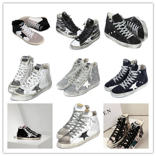 

2019 italy brand golden old tyle de igner fa hion neaker genuine leather men women ca ual hoe goo e trainer francy uper tar g 0029