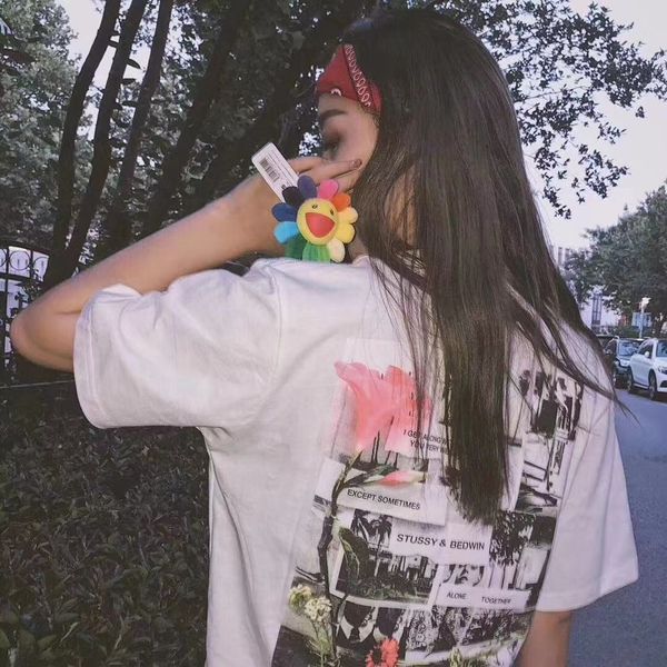 

2020 женские дизайнерские футболки бренд письмо цветочный принт лето с коротким рукавом модные рубашки женская одежда роскошные тройники с л, White