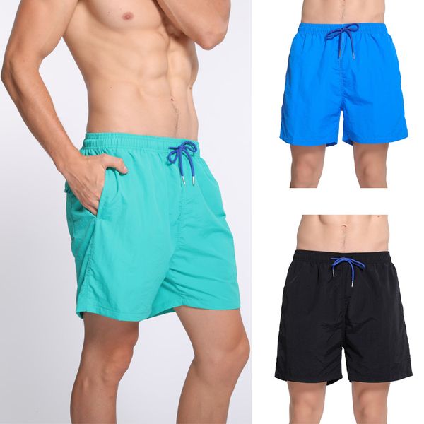 

high elastic waterproof beach wear white men's board shorts surfwear male solid swim shorts summer running gym 4xl